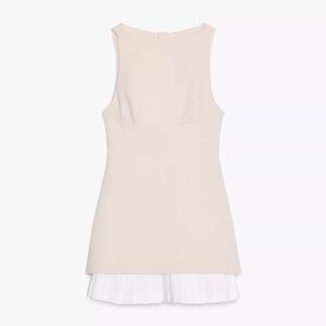 Zara COMBINATION SHORT POPLIN DRESS